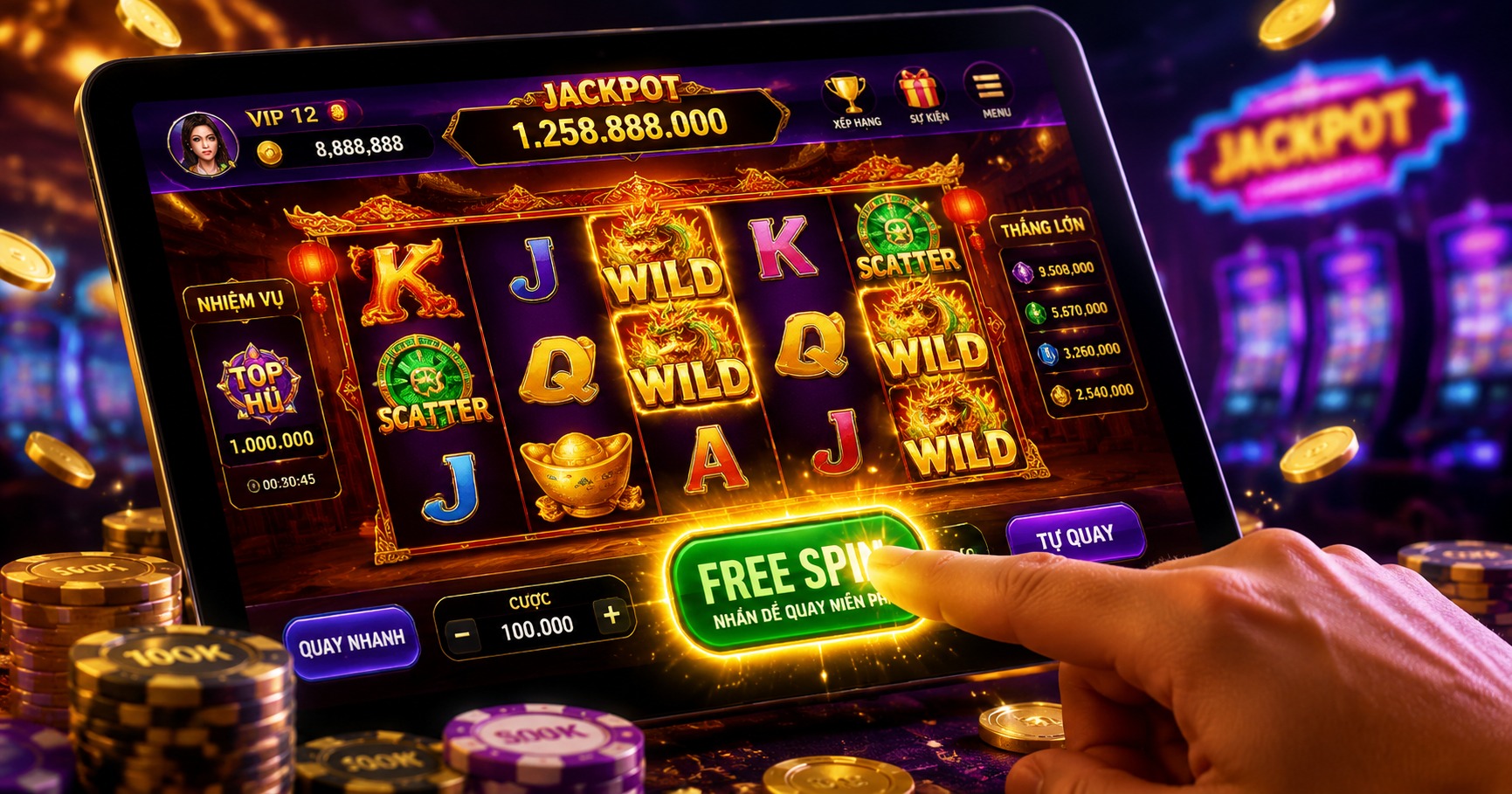 Free Spin Casino: Trải Nghiệm Quay Hũ Miễn Phí Hấp Dẫn - image 2